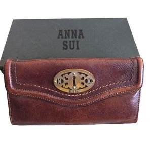 ANNA SUI brown leather Wallet